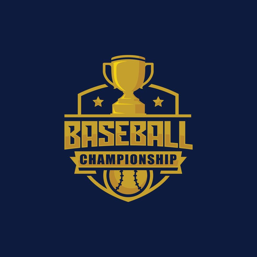 baseboll mästerskap logotyp design vektor