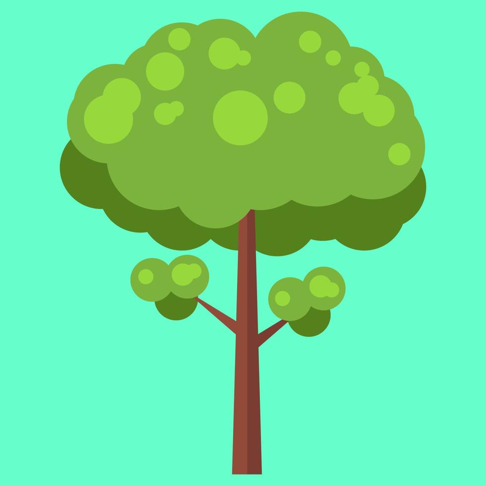 platt träd illustration element. minimalistisk design av träd. passa för modern platt design element. vektor eps 10.