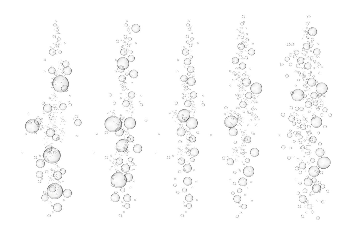 vatten brusande luft bubblor, bubblande soda dryck vektor