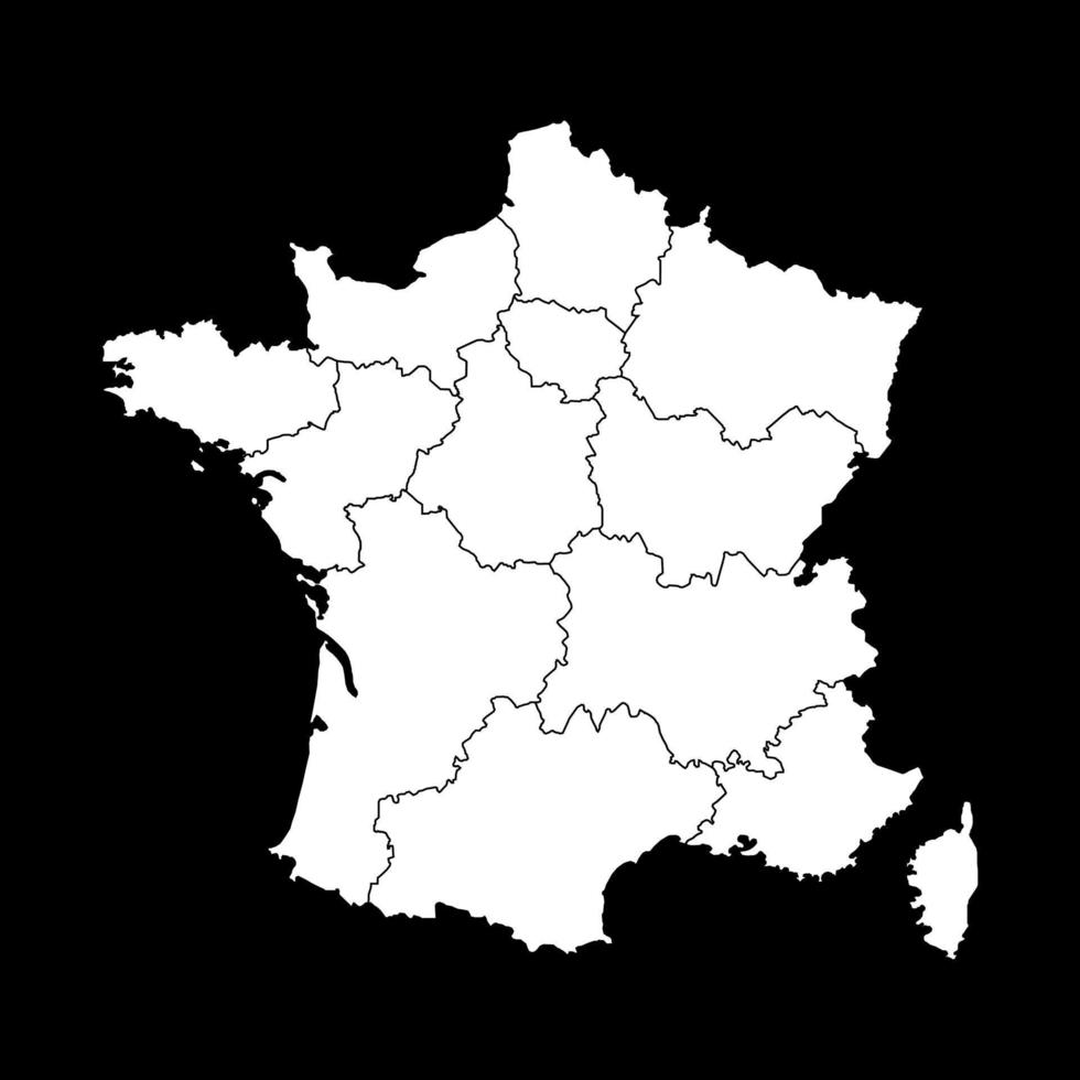 Frankreich mit Regionen. Vektor-Illustration. vektor