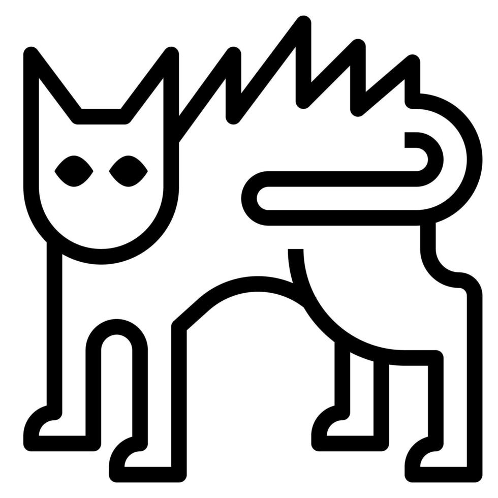 gruselige Katze Halloween-Pelz-Geist-Clip-Art-Symbol vektor