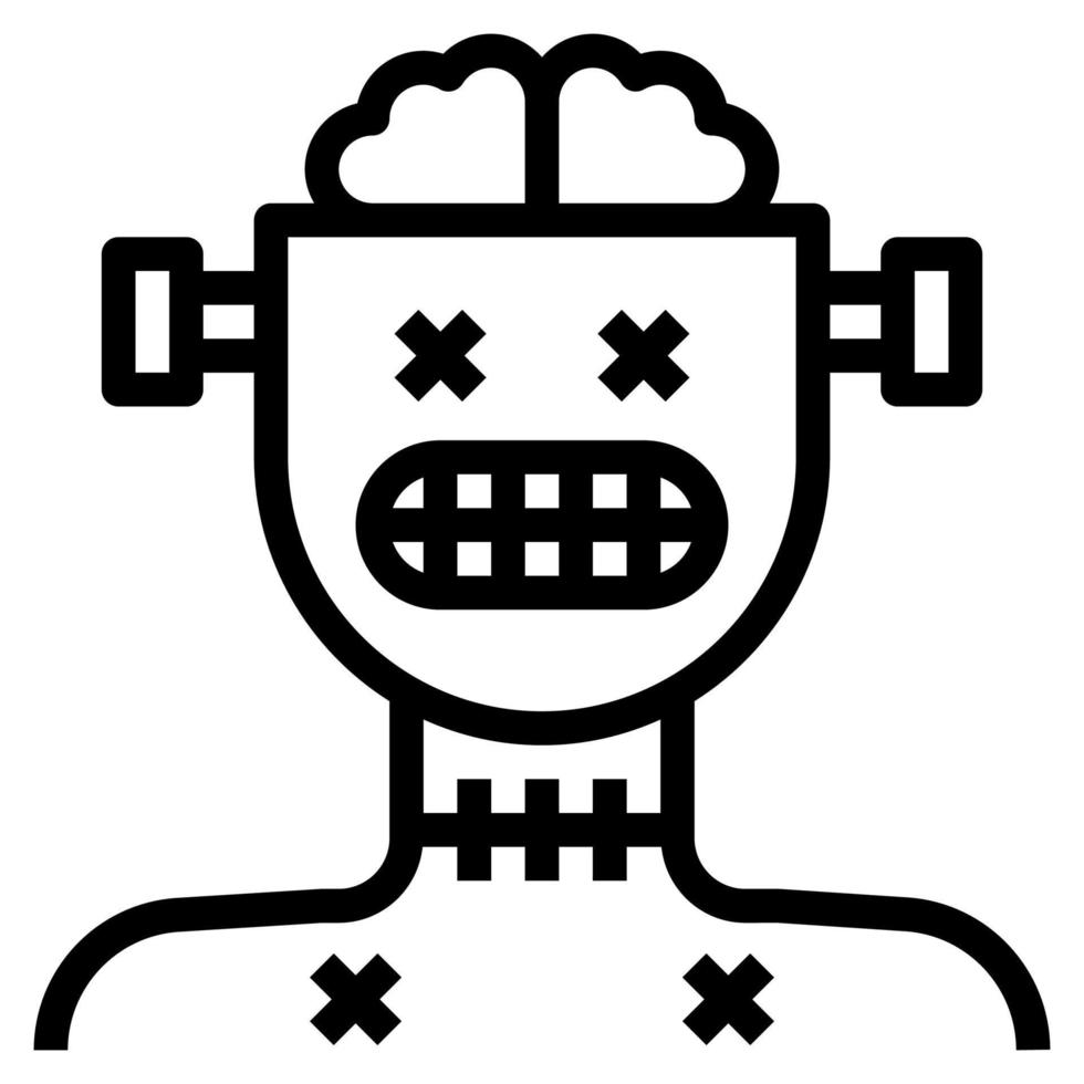 Roboter-Geist-Avatar-Zombie-Halloween-Clip-Art-Symbol vektor