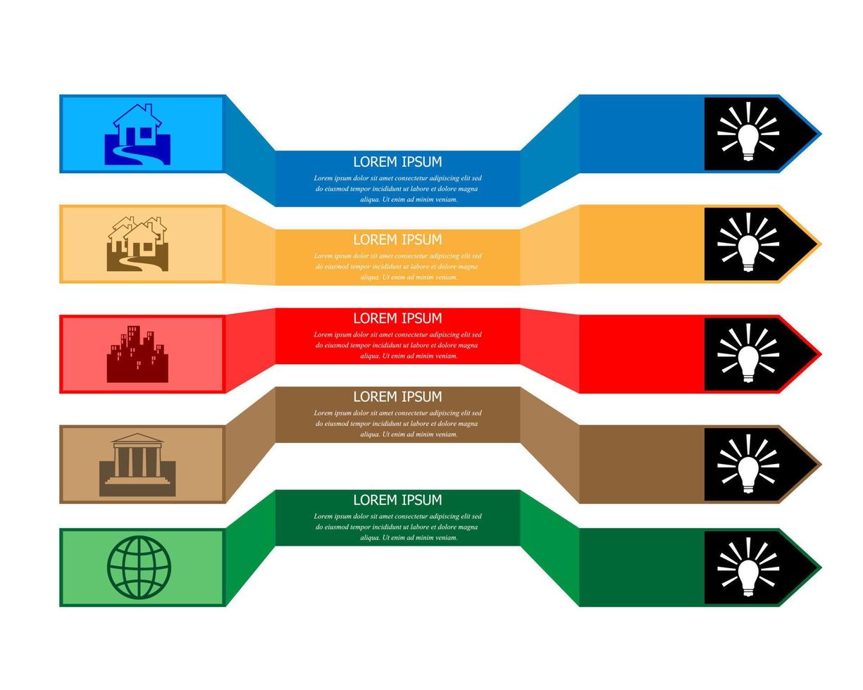 Infografik-Vorlagenbanner mit Text und Zeichen vektor