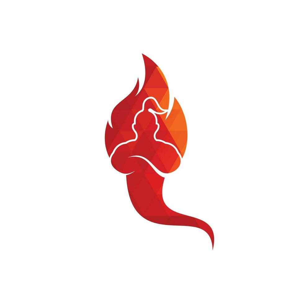 Vorlage für das Design des Feuergeist-Logos. vektor