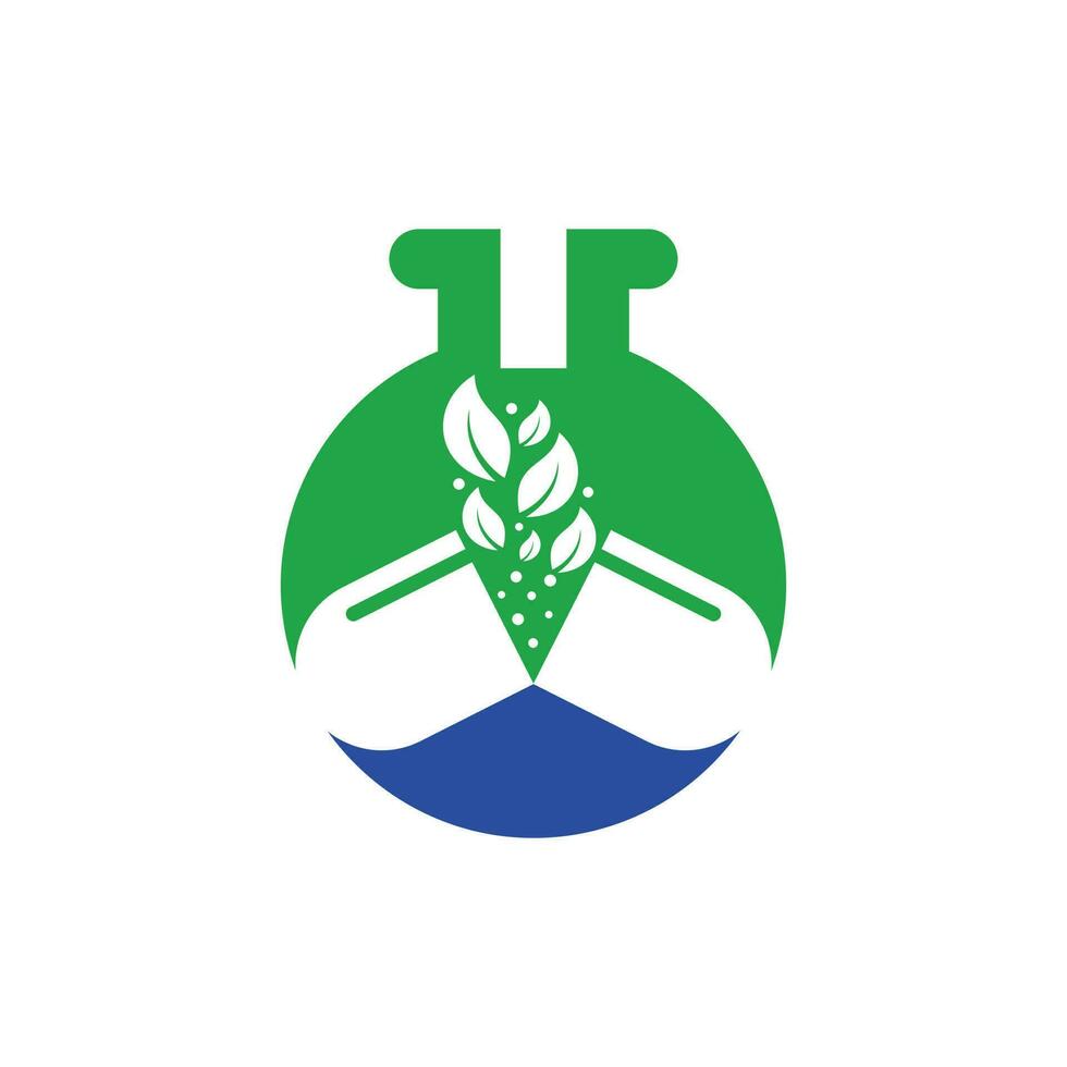 Ökologie-Labor-Logo. natürliches Laborlogo entwirft Konzeptikone. vektor