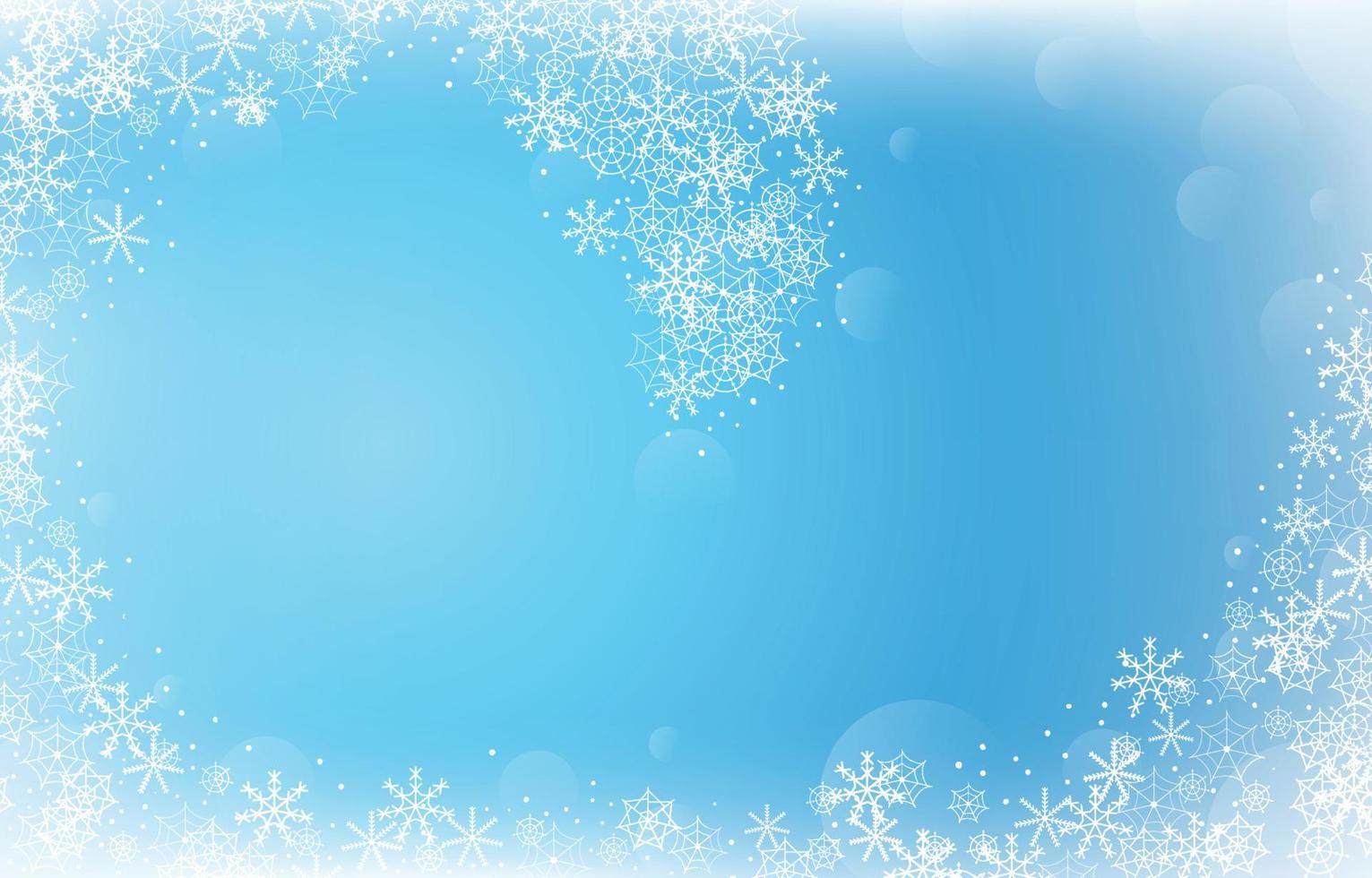 minimalistisk blå snöflinga bakgrund vektor