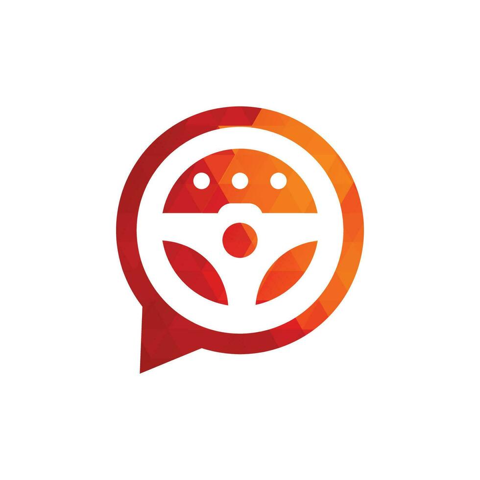 Chat-Treiber-Vektor-Logo-Vorlage-Illustration. Automobil-Chat-Vektor-Logo-Vorlage. vektor