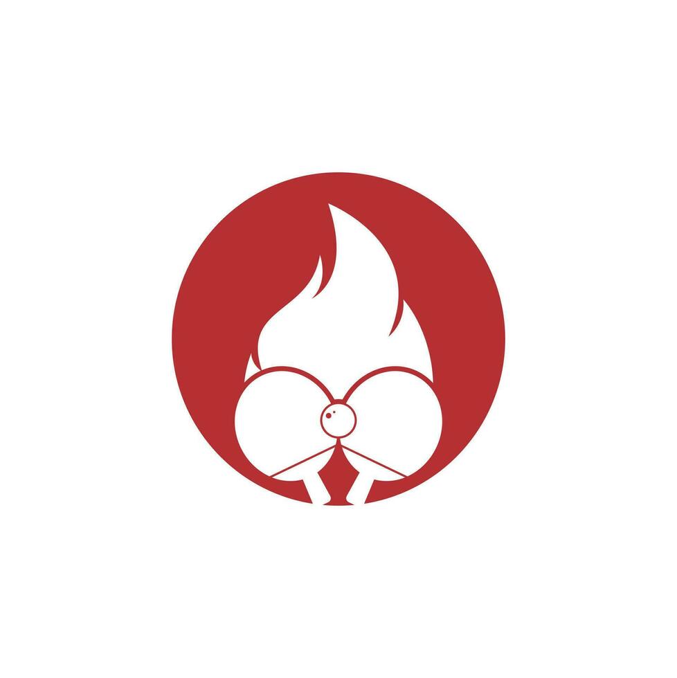 Feuer- und Ping-Pong-Logo-Icon-Design-Vorlage. Tischtennis, Ping-Pong-Vektorsymbol. vektor