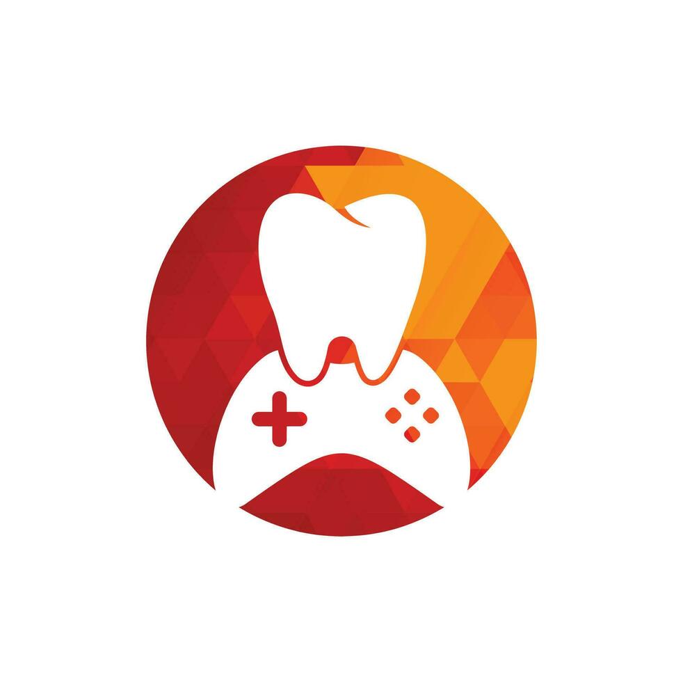 dental spel logotyp ikon design. tand och trösta vektor logotyp design.