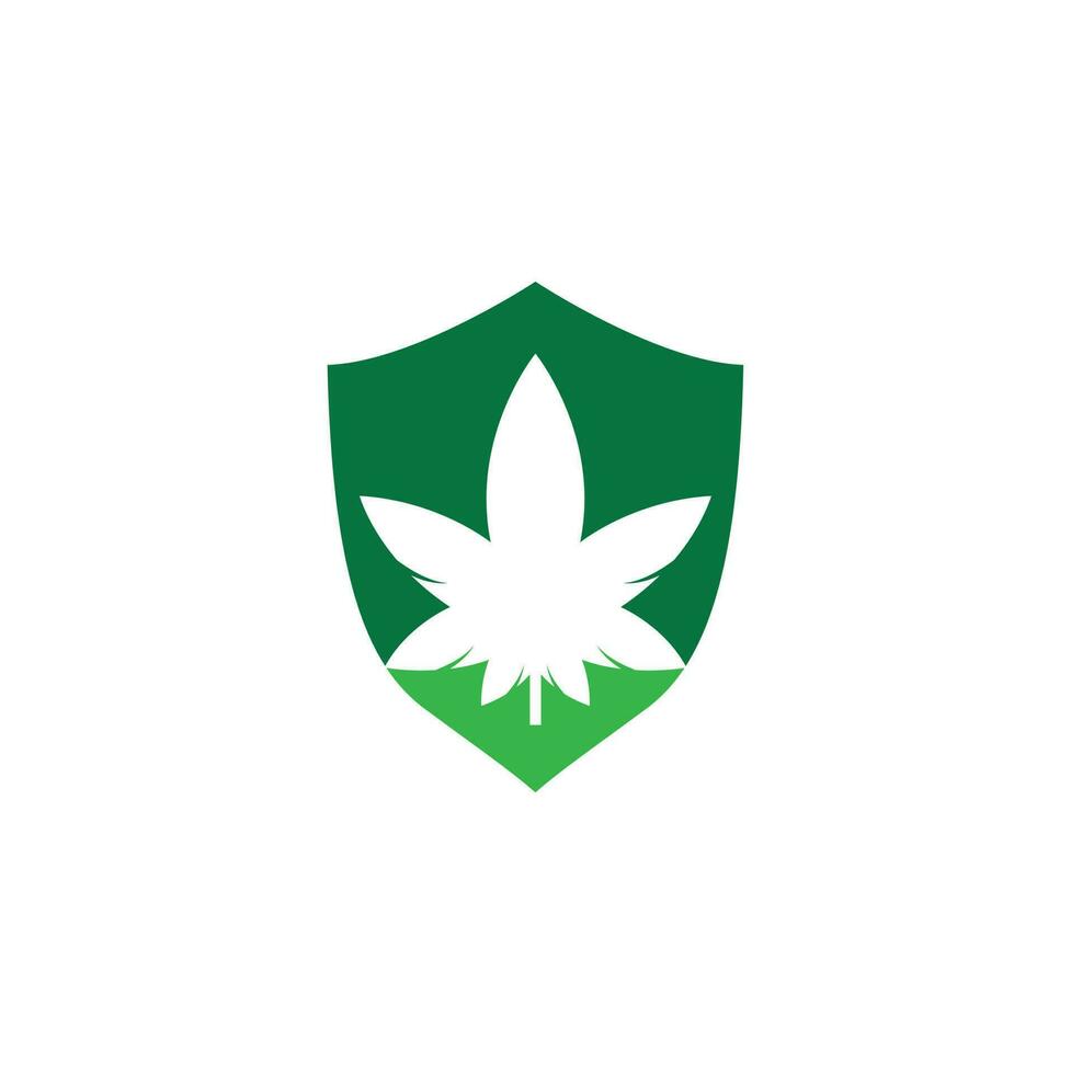 Cannabis-Logo-Design. Cannabis-Blatt-Natur-Logo-Vektor-Symbol vektor