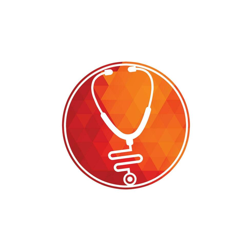 stetoskop logotyp. medicinsk ikon. hälsa symbol vektor