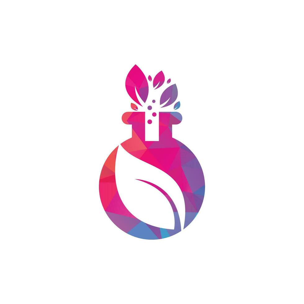 Ökologie-Labor-Logo. natürliches Laborlogo entwirft Konzeptikone. vektor