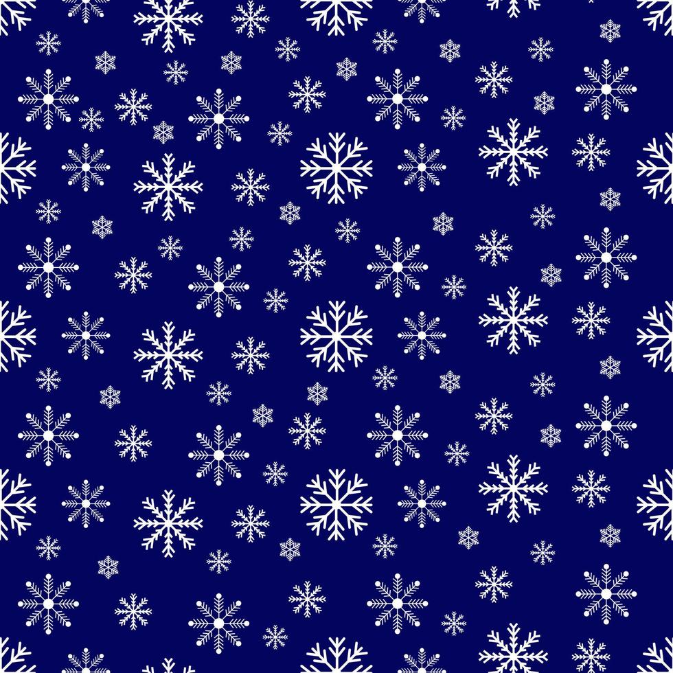 nahtloses Muster mit Schneeflocken. Weihnachtshintergrund. Vektor-Illustration. vektor