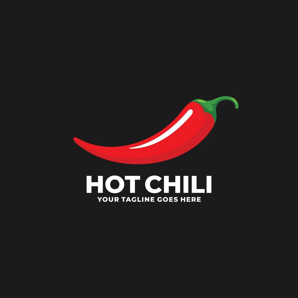 Hot-Chili-Logo-Vektor. roter Chili-Logo-Vektor vektor