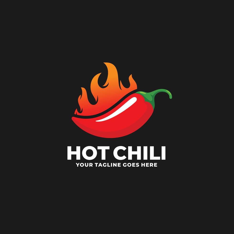 Hot-Chili-Logo-Vektor. roter Chili-Logo-Vektor vektor