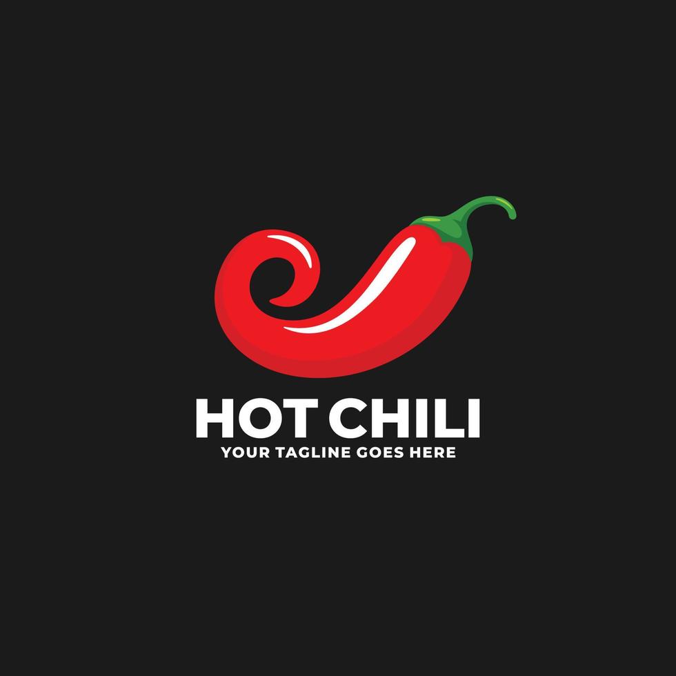 Hot-Chili-Logo-Vektor. roter Chili-Logo-Vektor vektor