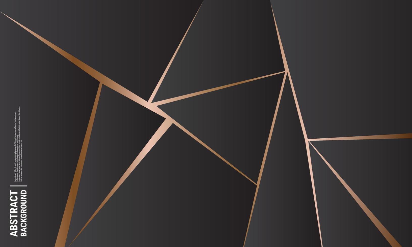 vektor illustration av abstrakt svart polygon mönster bakgrund textur med guld Färg rader. eps10 vektor