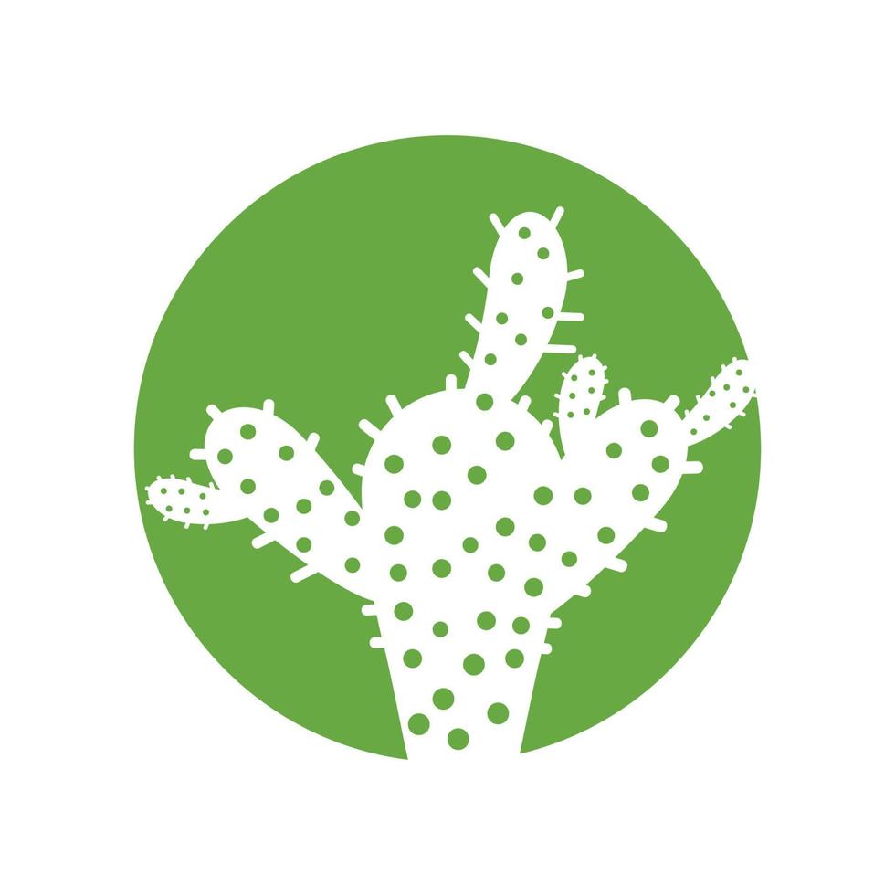 kaktus i blomkruka logotyp vektor illustration