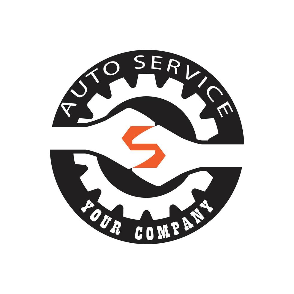 Service-Logo-Vorlage, Vektorgrafik-Design vektor