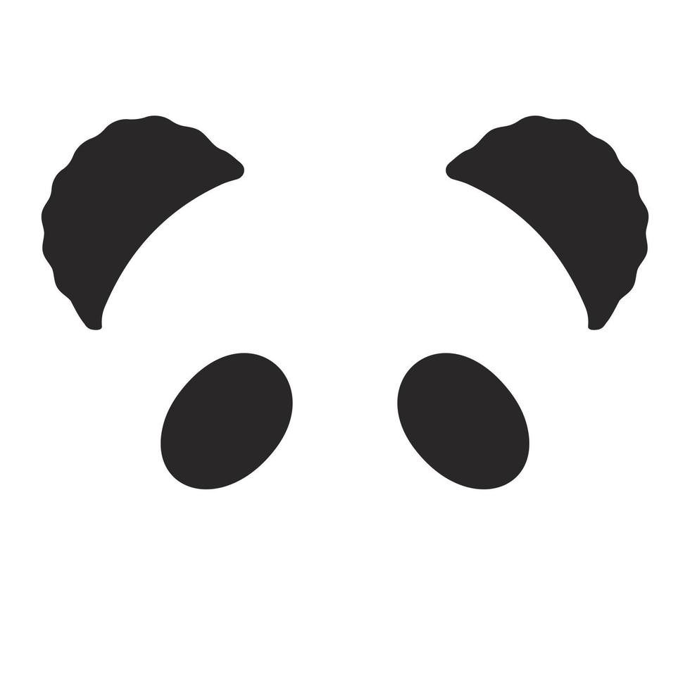 Panda-Bären-Ohr-Symbol auf weißem Hintergrund. Vektor-Illustration vektor