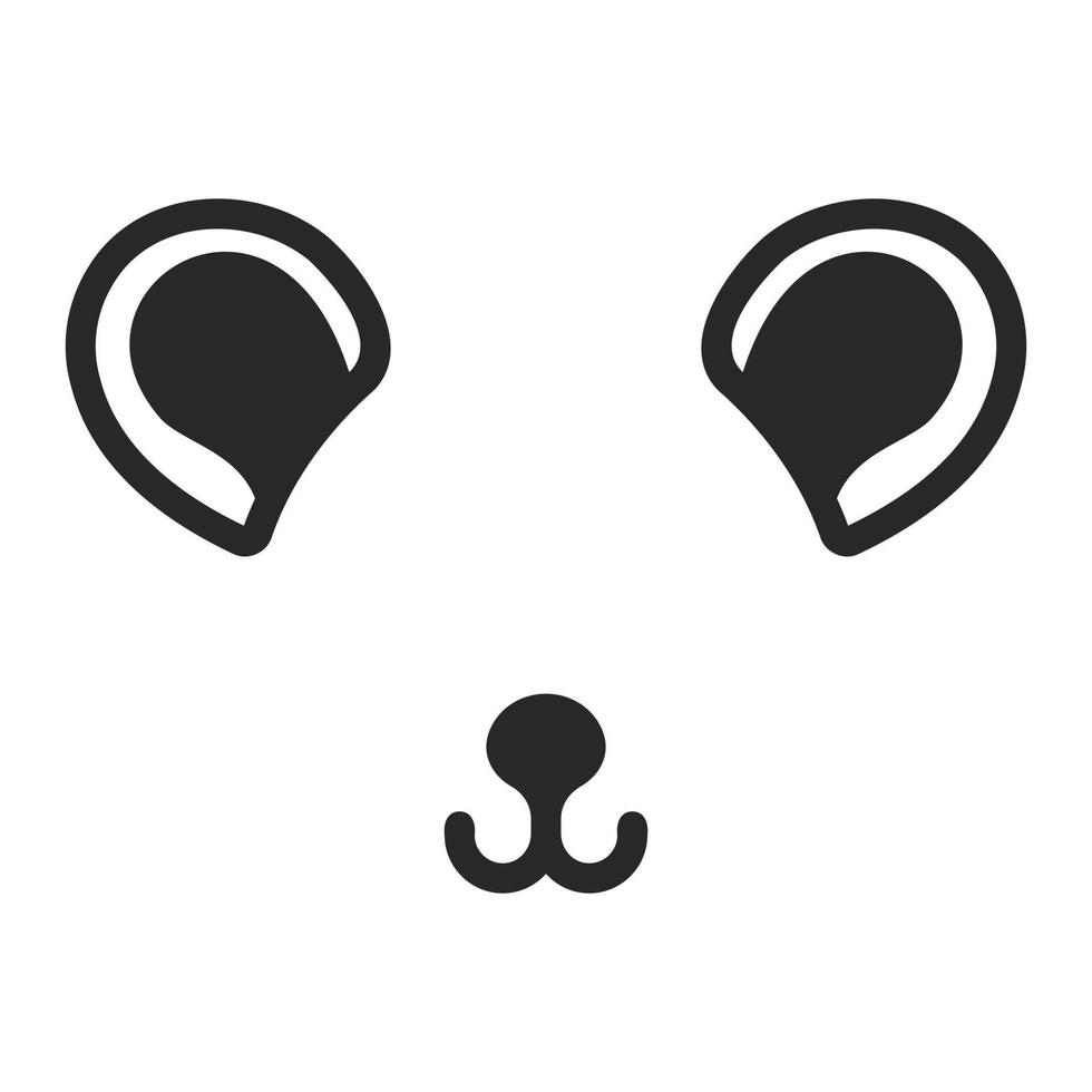 Björn öra ikon på en vit bakgrund. vektor illustration