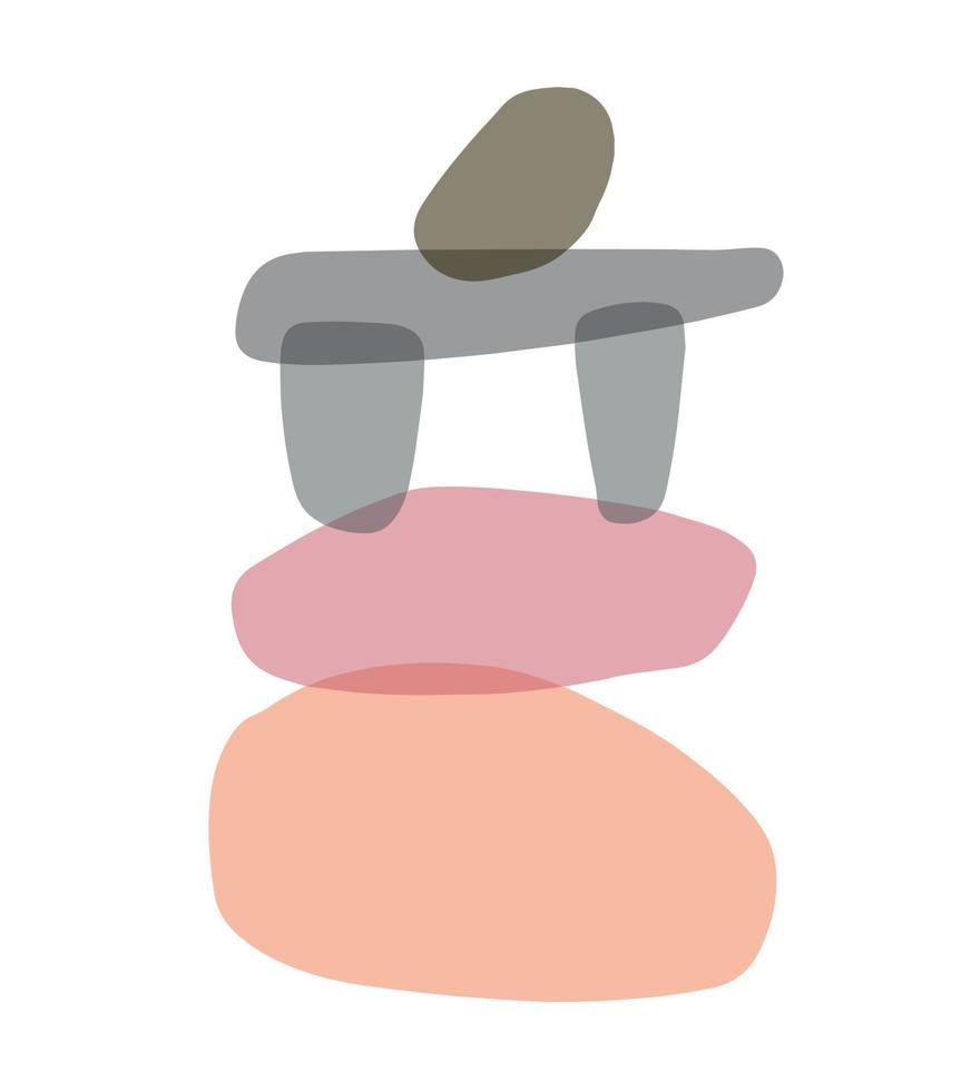 balans stenar för spa. zen begrepp av koncentration. enkel illustration vektor