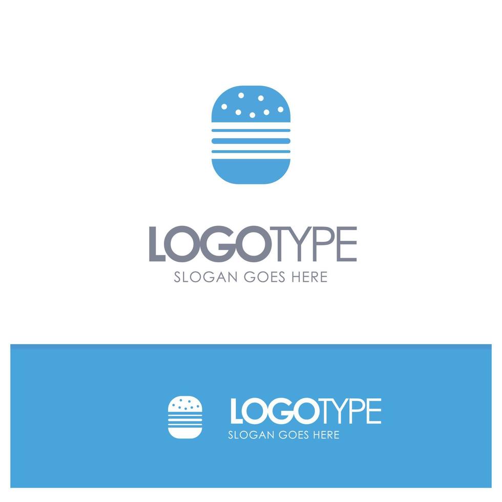 Burger-Fast-Food-Fast-Food-Blau-Logo-Vektor vektor