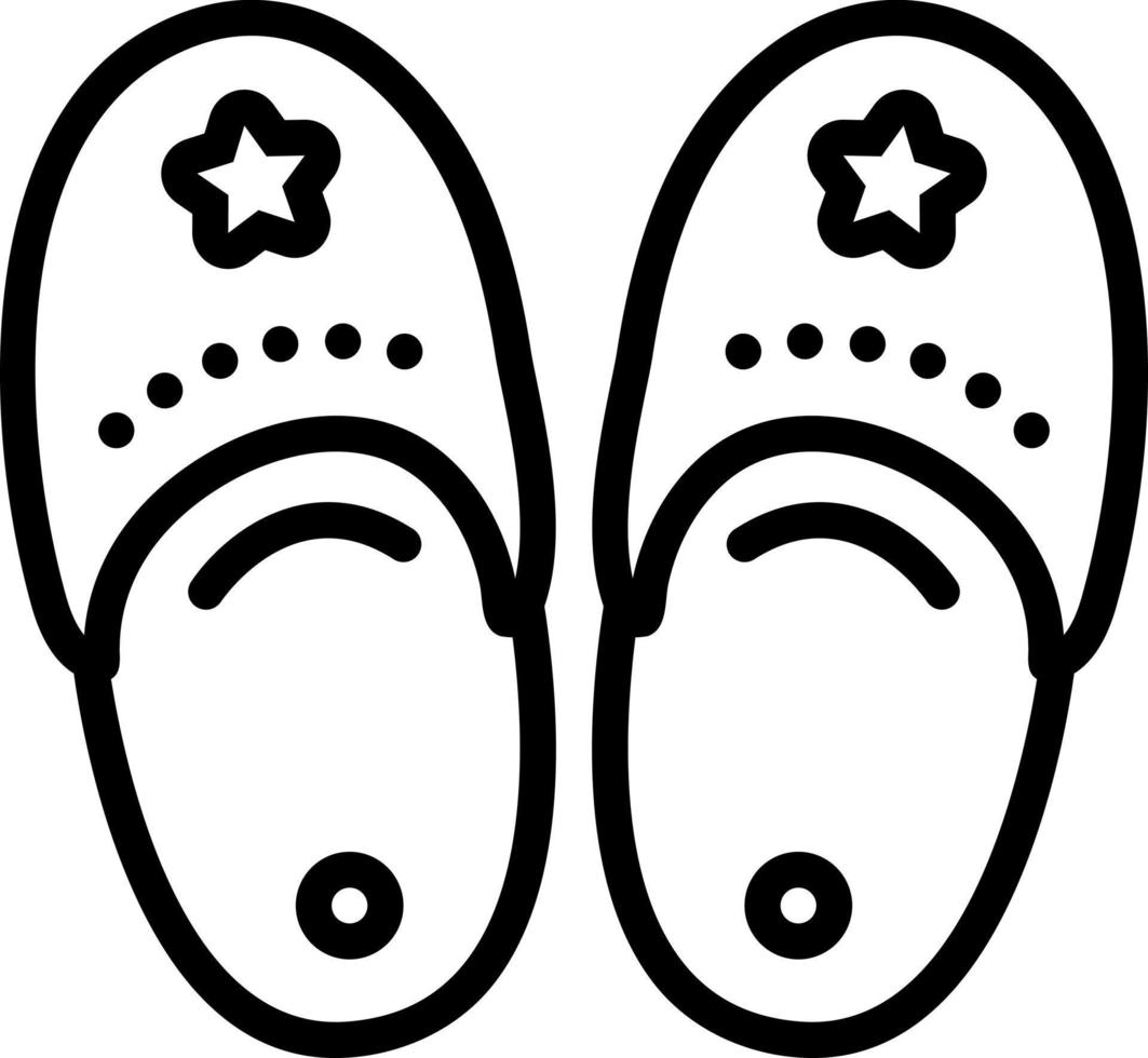 Liniensymbol für Babyschuh vektor