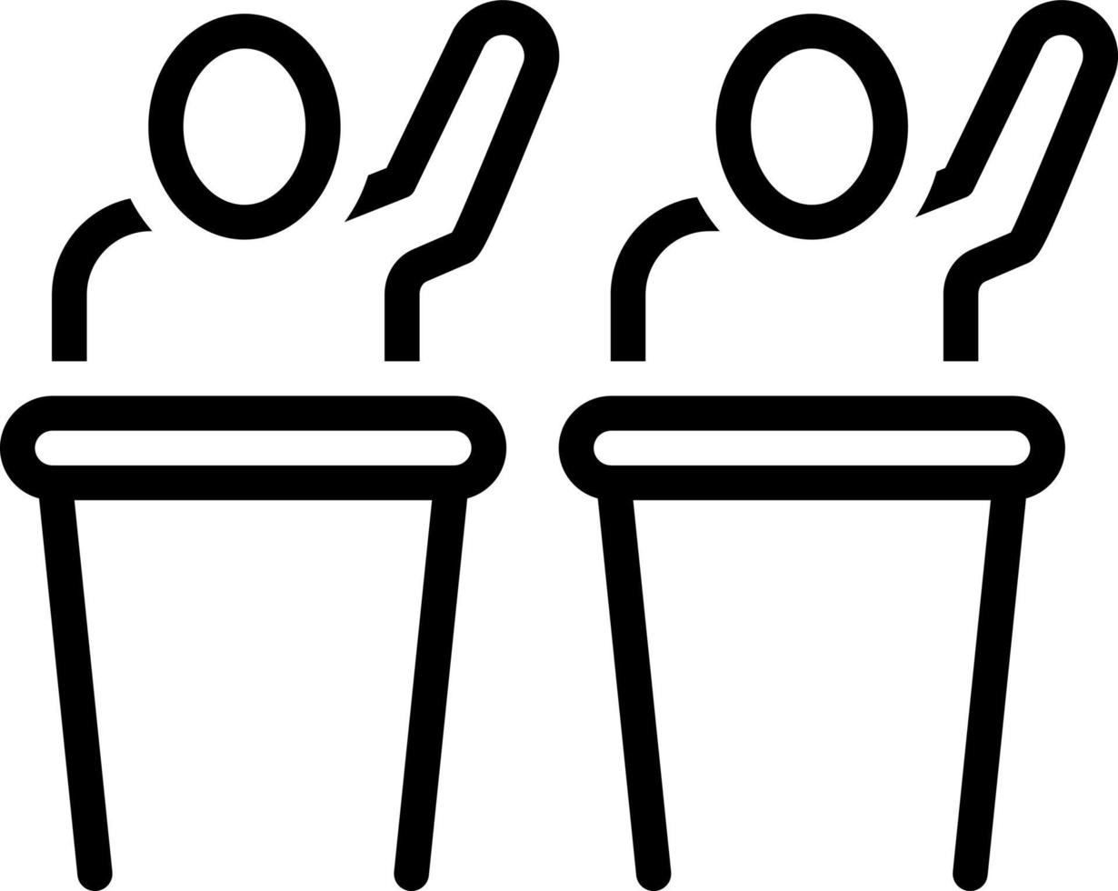 Liniensymbol für die Teilnahme vektor