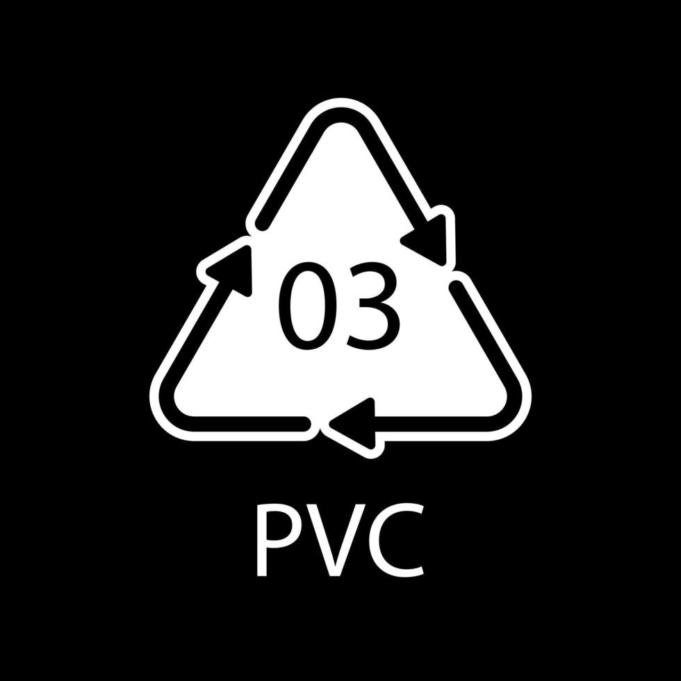 högdensitetspolyeten 03 pvc-ikonsymbol vektor