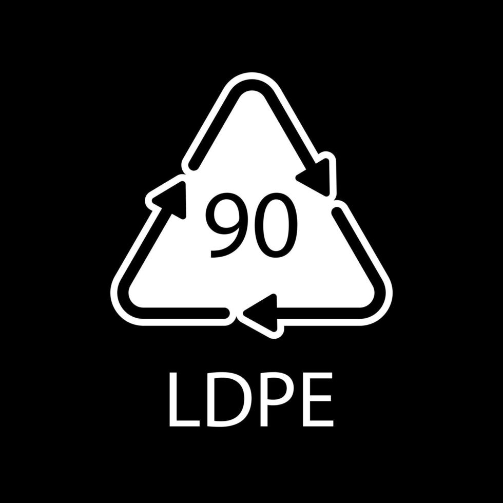 kompositer återvinning symbol ldpe 90. vektorillustration vektor