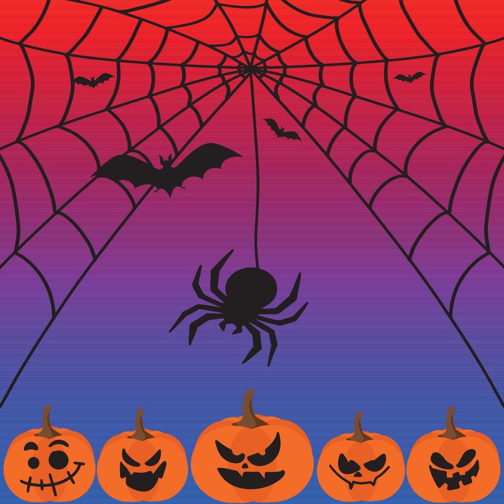 Banner mit fröhlichen Halloween-Kürbissen. Vektor-Illustration vektor