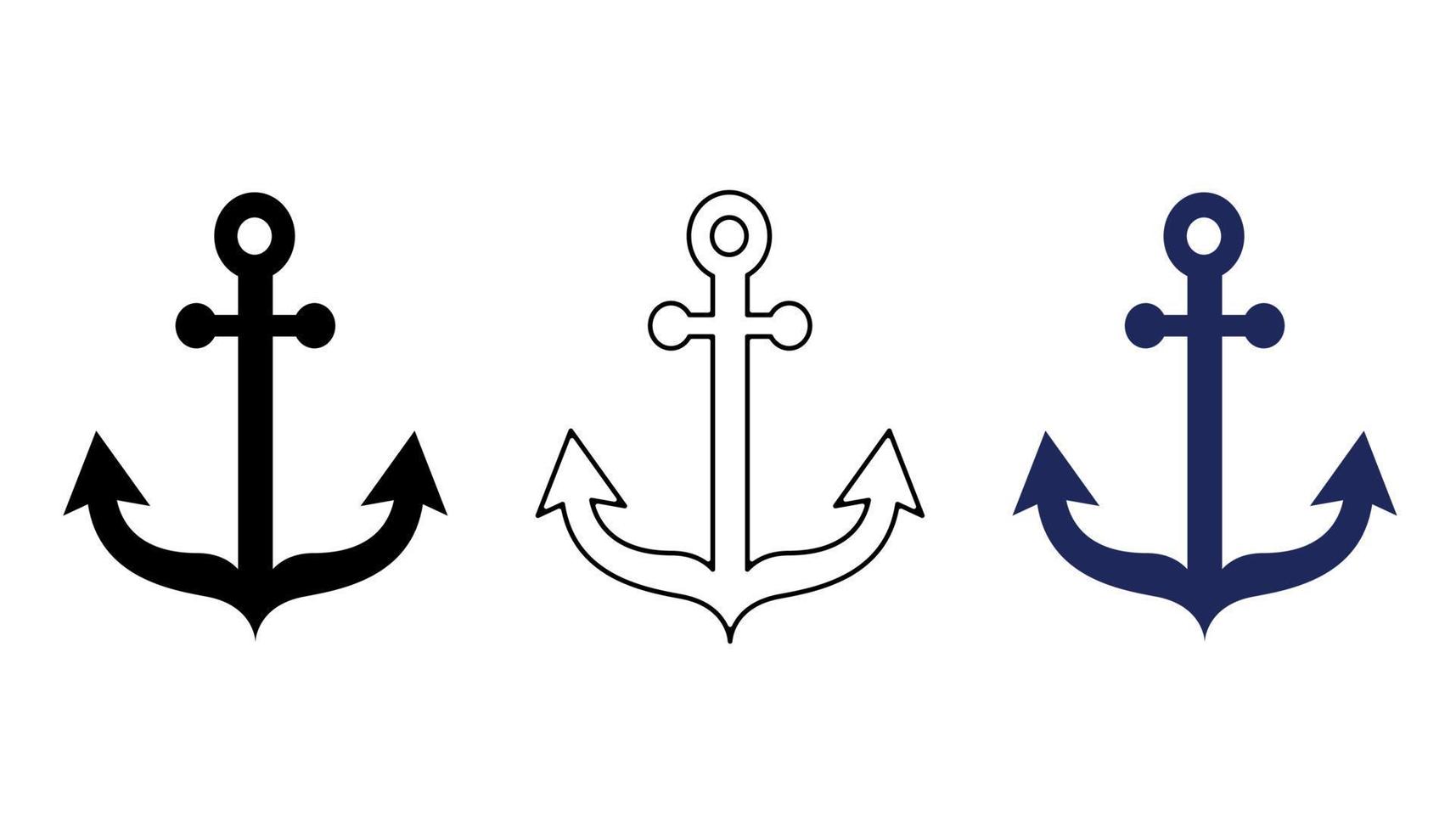 ankare ikon. marin symbol vektor illustration
