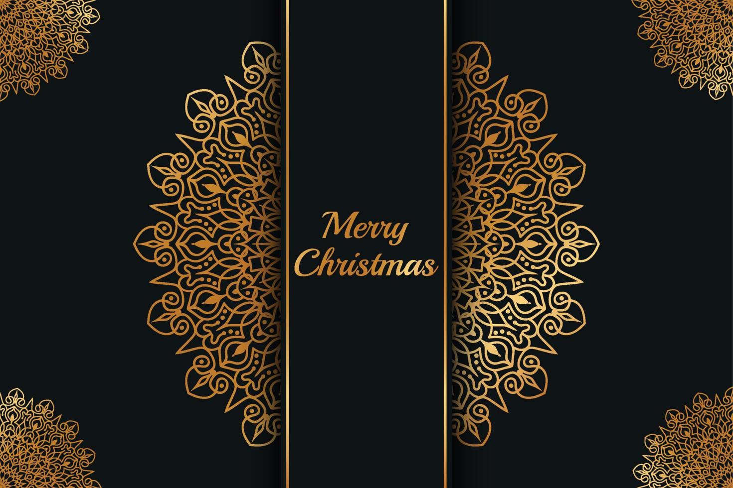 Weihnachts-Luxus-Mandala-Design-Hintergrund pro vektor