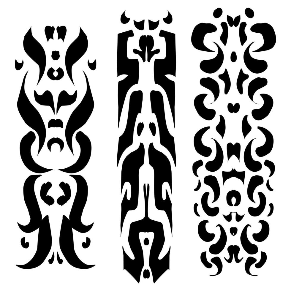 Tattoo- oder Pinseldesign mit einem Stammesthema vektor