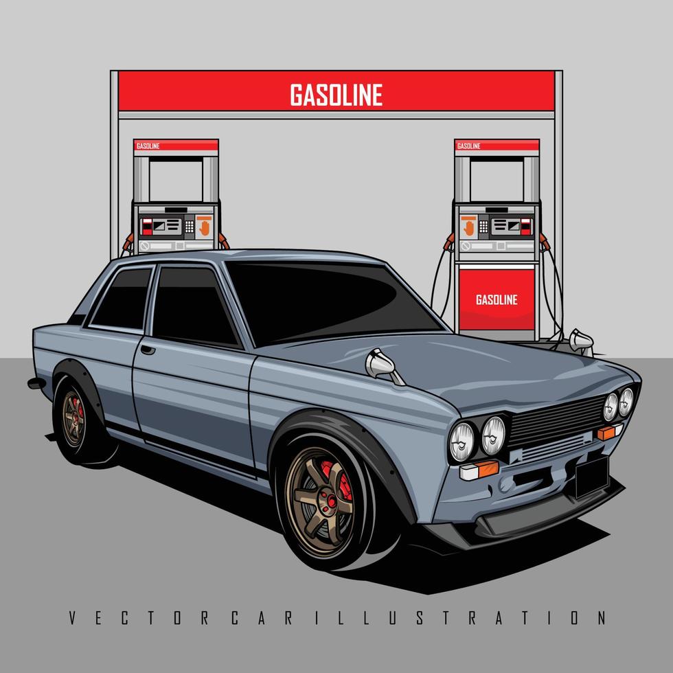 Muscle-Car-Illustration, fertiges Format eps 10 vektor