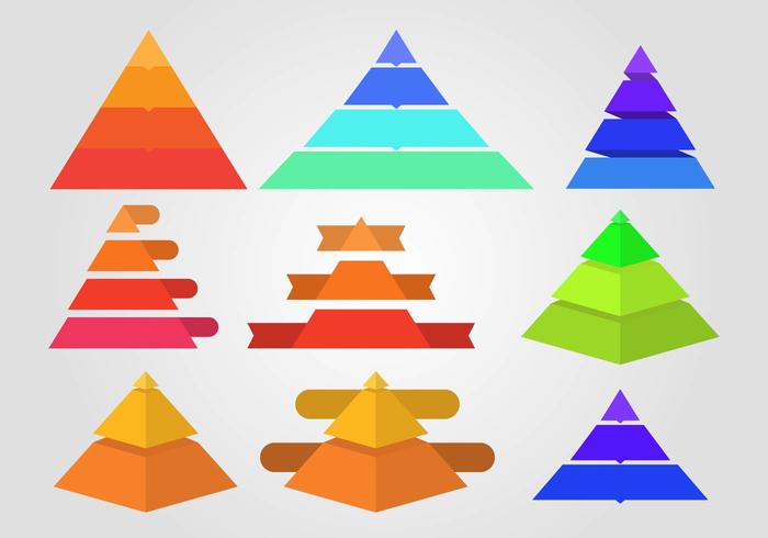 Gratis Piramid Infographic Vector