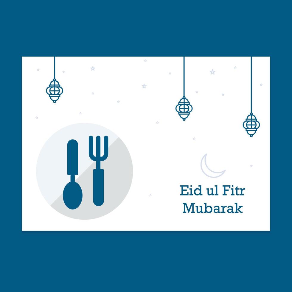 eid mubarak grußkartenillustration vektor