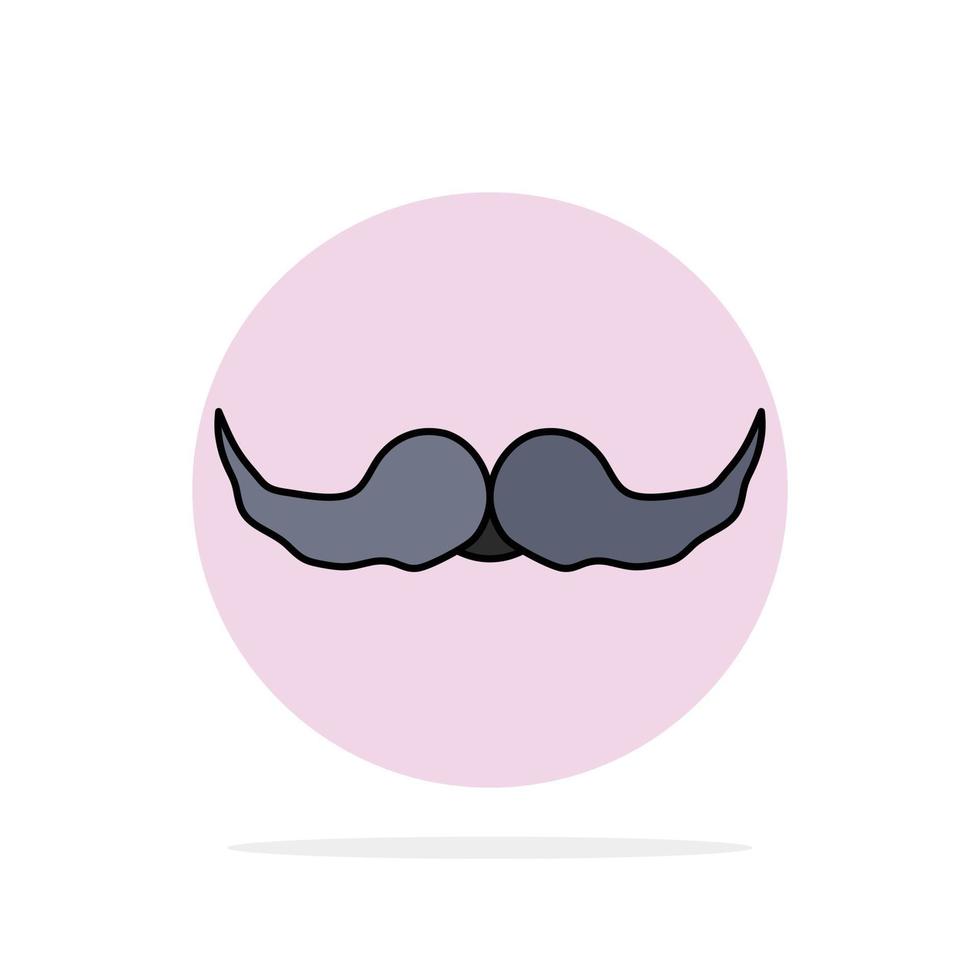 Schnurrbart Hipster Movember Männer flache Farbe Symbolvektor vektor