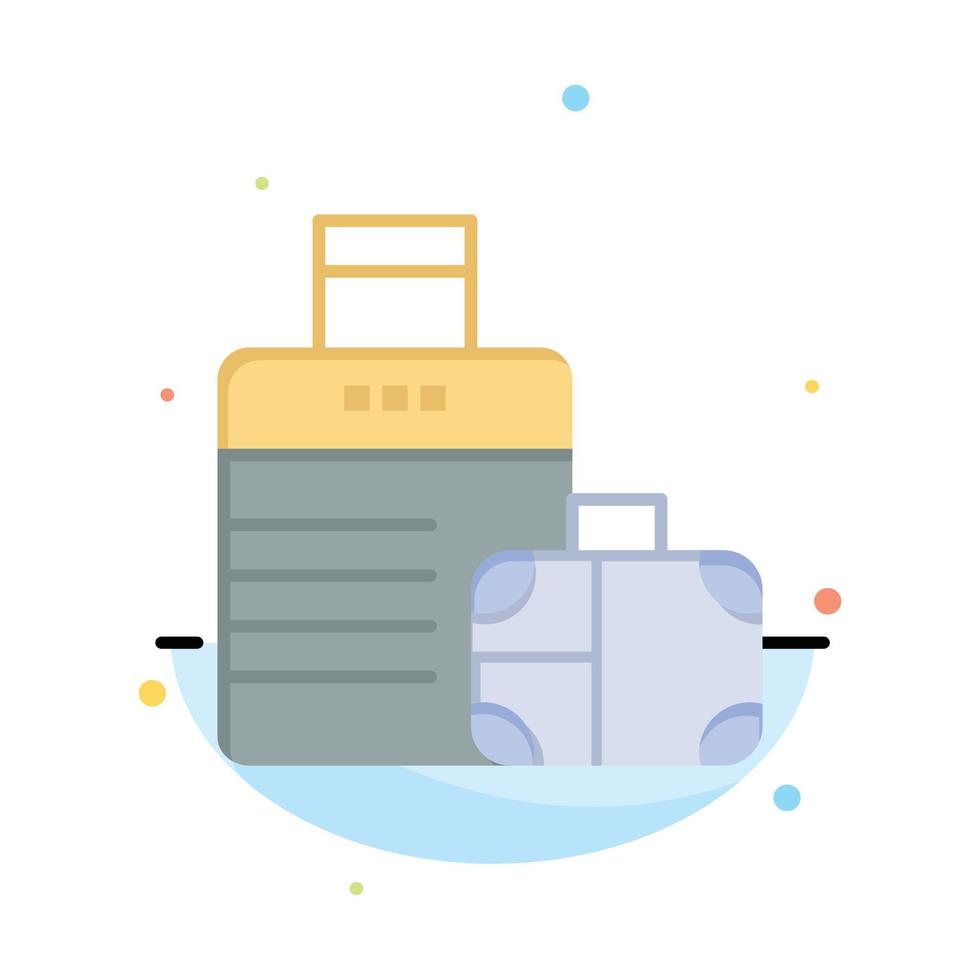 bagage väska handväska hotell abstrakt platt Färg ikon mall vektor