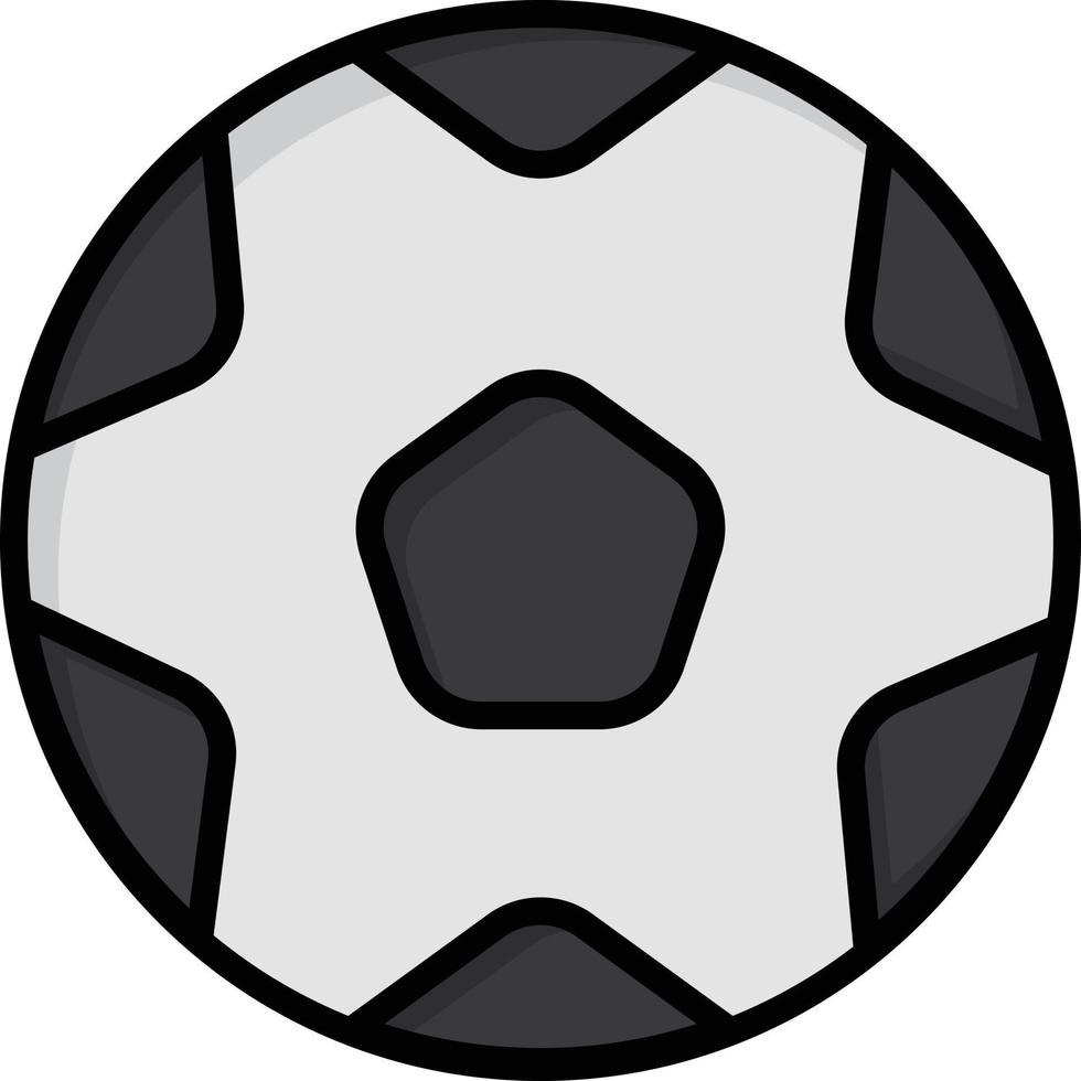 Fußball Ball Sport Fußball flache Farbe Symbol Vektor Symbol Banner Vorlage