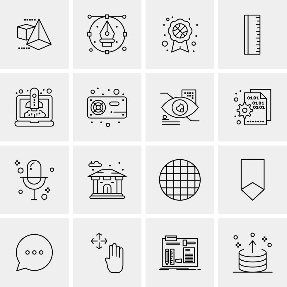 16 universelle Business-Icons Vektor kreative Icon-Illustration zur Verwendung im Web und in mobilen verwandten Projekten