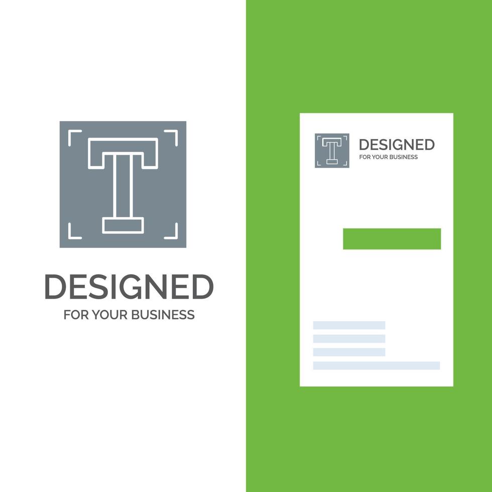 designer font väg program text grå logotyp design och företag kort mall vektor