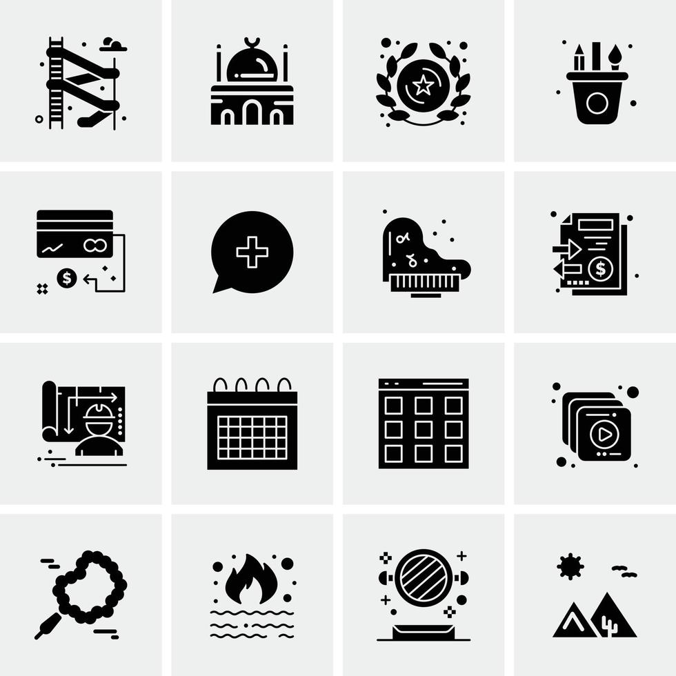 16 universelle Business-Icons Vektor kreative Icon-Illustration zur Verwendung in Web- und mobilen Projekten