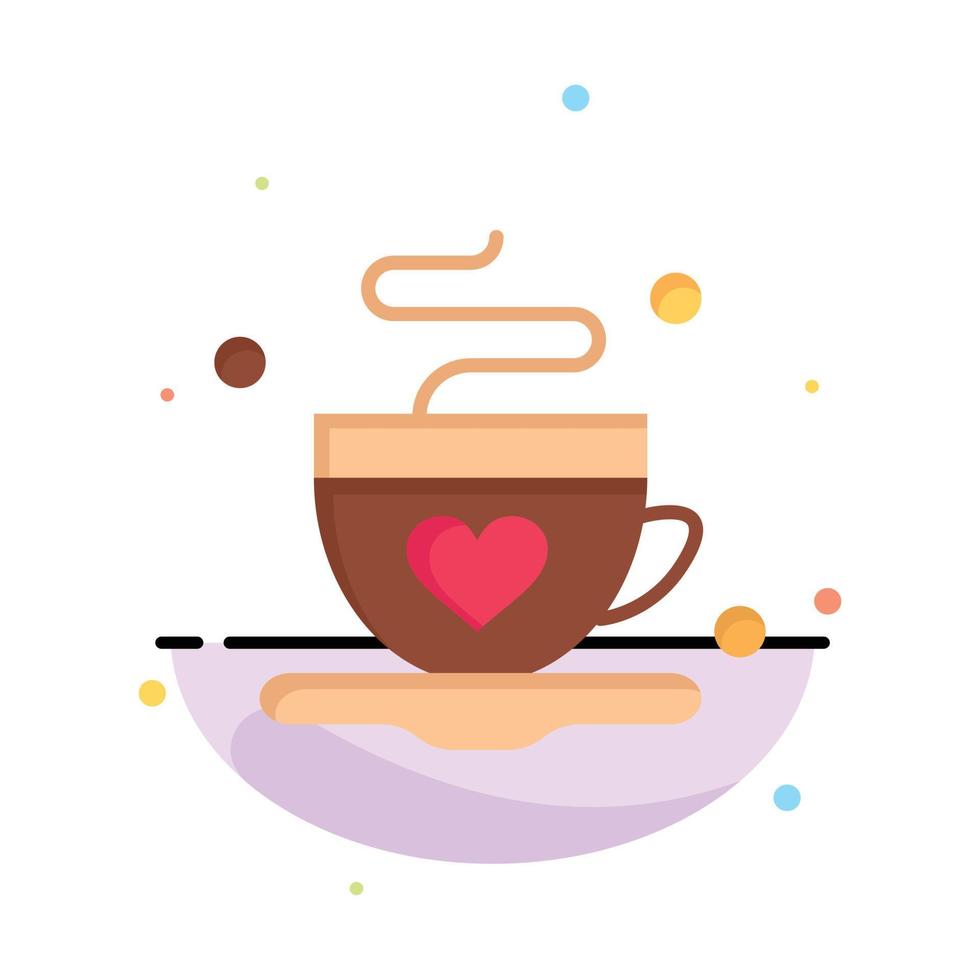 tasse kaffee tee liebe business logo vorlage flache farbe vektor