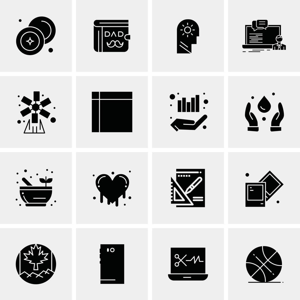 16 universelle Business-Icons Vektor kreative Icon-Illustration zur Verwendung in Web- und mobilen Projekten