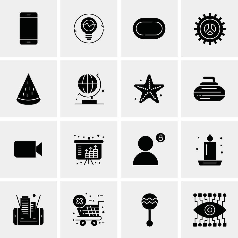 16 universelle Business-Icons Vektor kreative Icon-Illustration zur Verwendung in Web- und mobilen Projekten