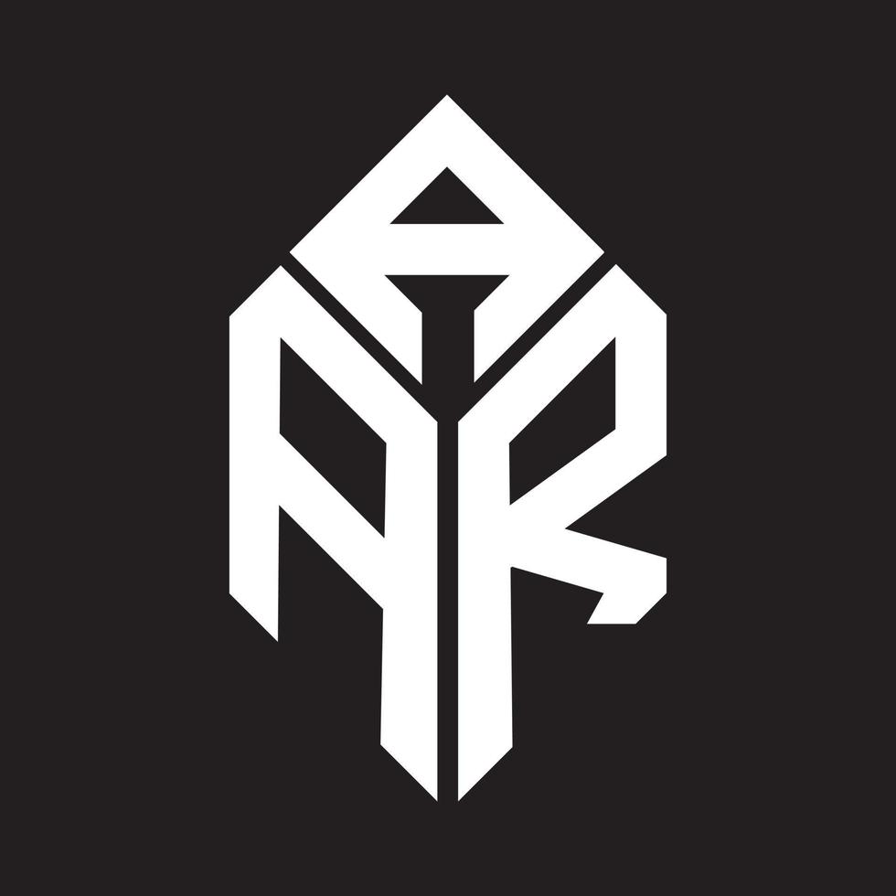 aar-Buchstaben-Logo-Design auf schwarzem Hintergrund. aar kreative Initialen schreiben Logo-Konzept. aar Briefgestaltung. vektor