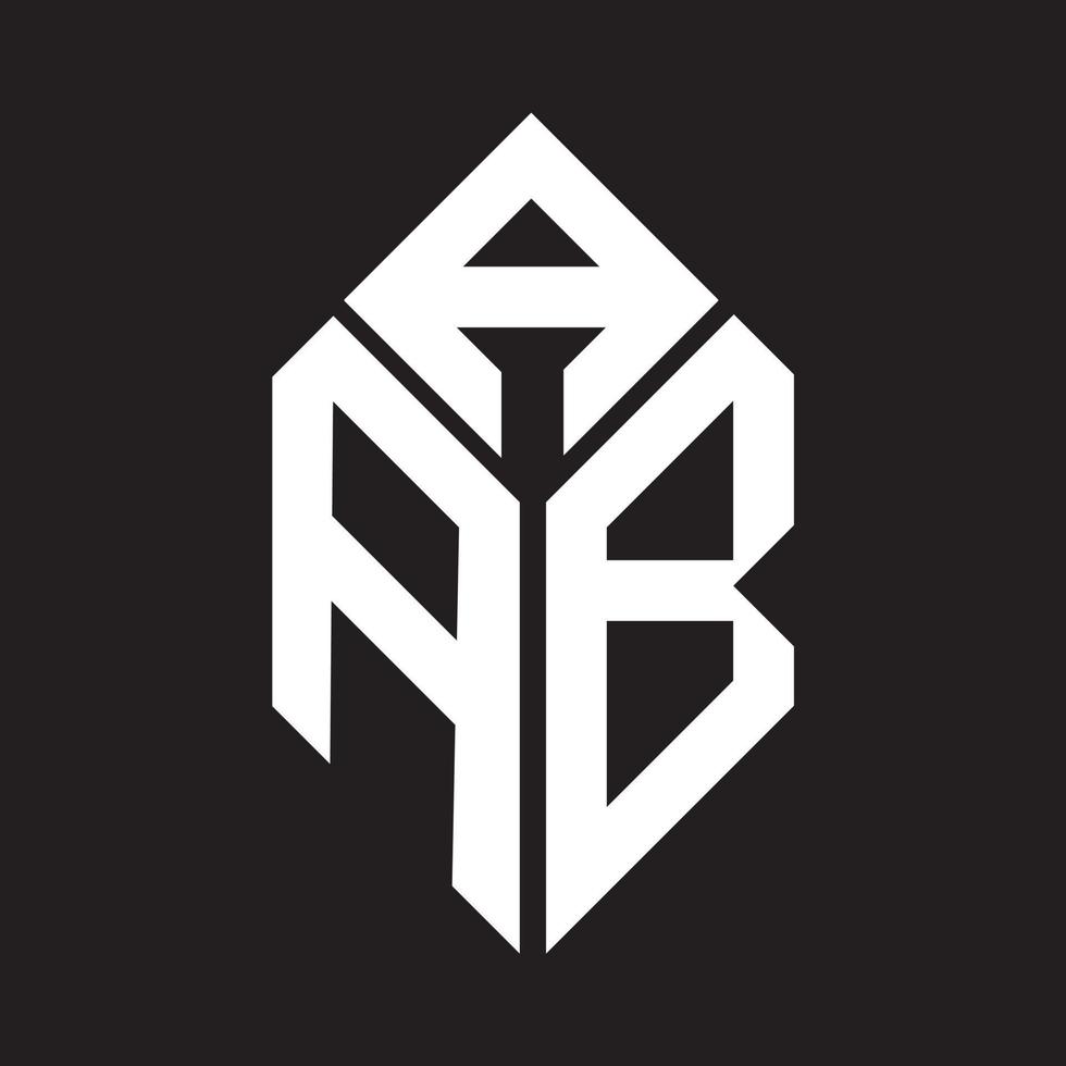 aab brev logotyp design på svart bakgrund. aab kreativa initialer bokstavslogotyp koncept. aab bokstavsdesign. vektor