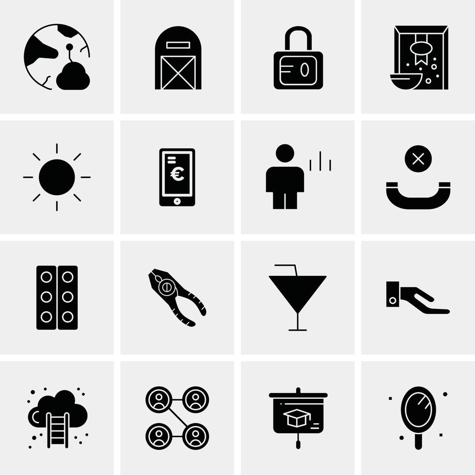 16 universelle Business-Icons Vektor kreative Icon-Illustration zur Verwendung in Web- und mobilen Projekten